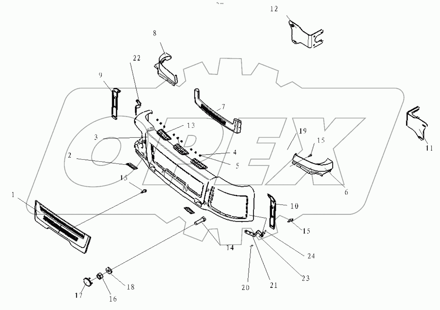  BUMPER AND FRONT BRACKET