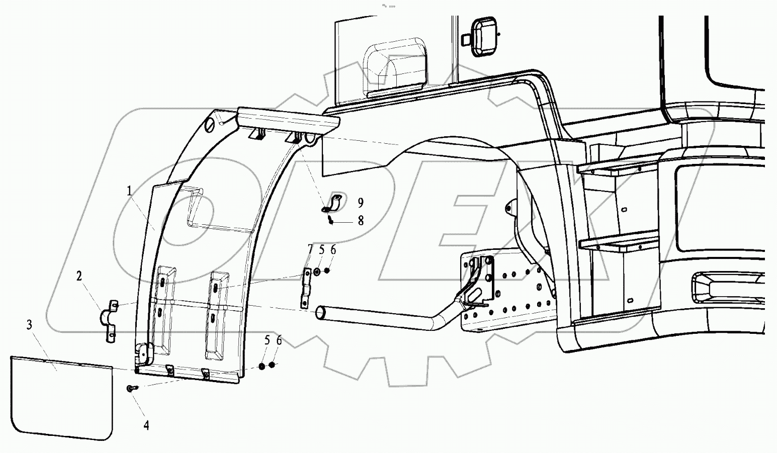  FENDER LEFT BEHIND CAB