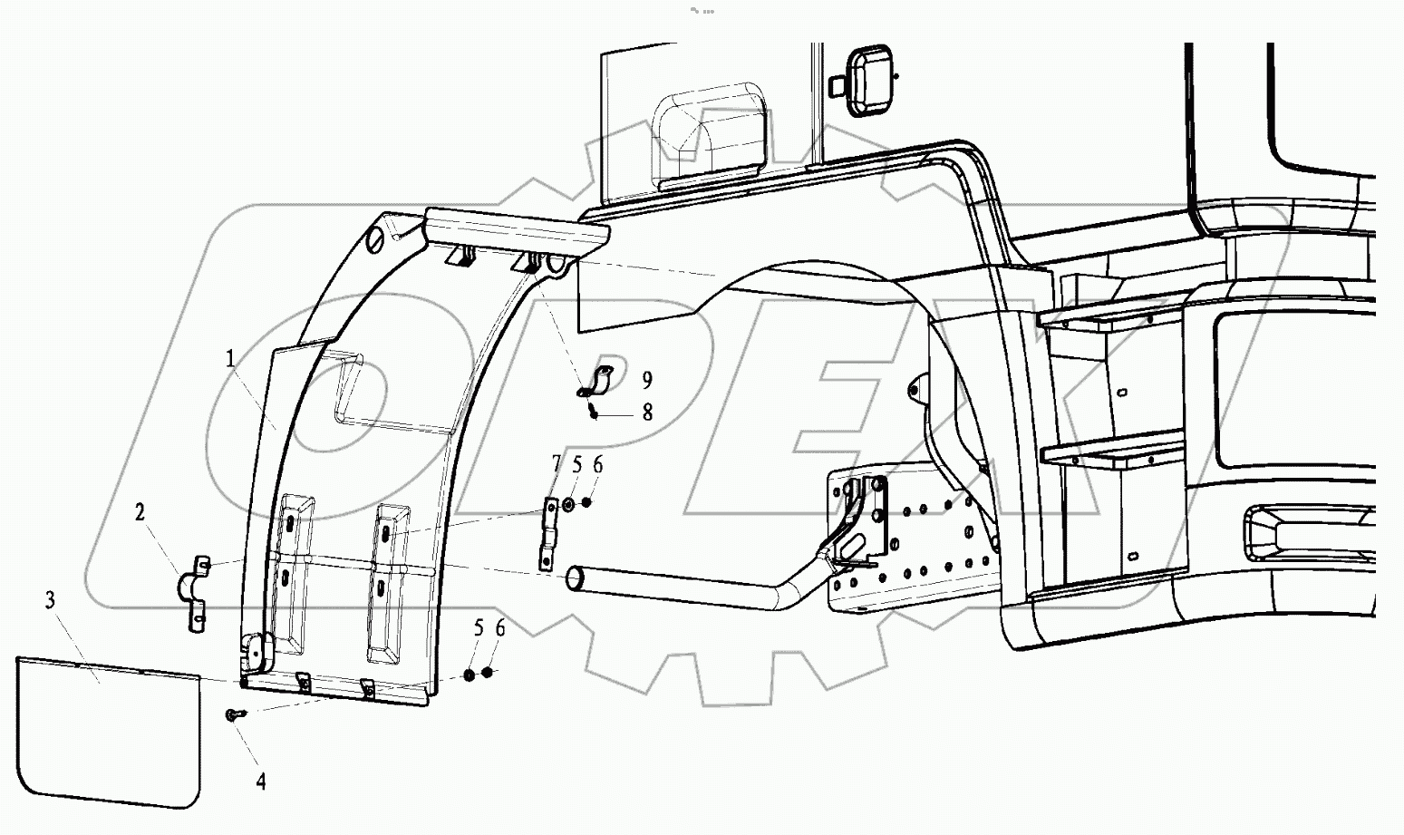  FENDER RIGHT BEHIND CAB