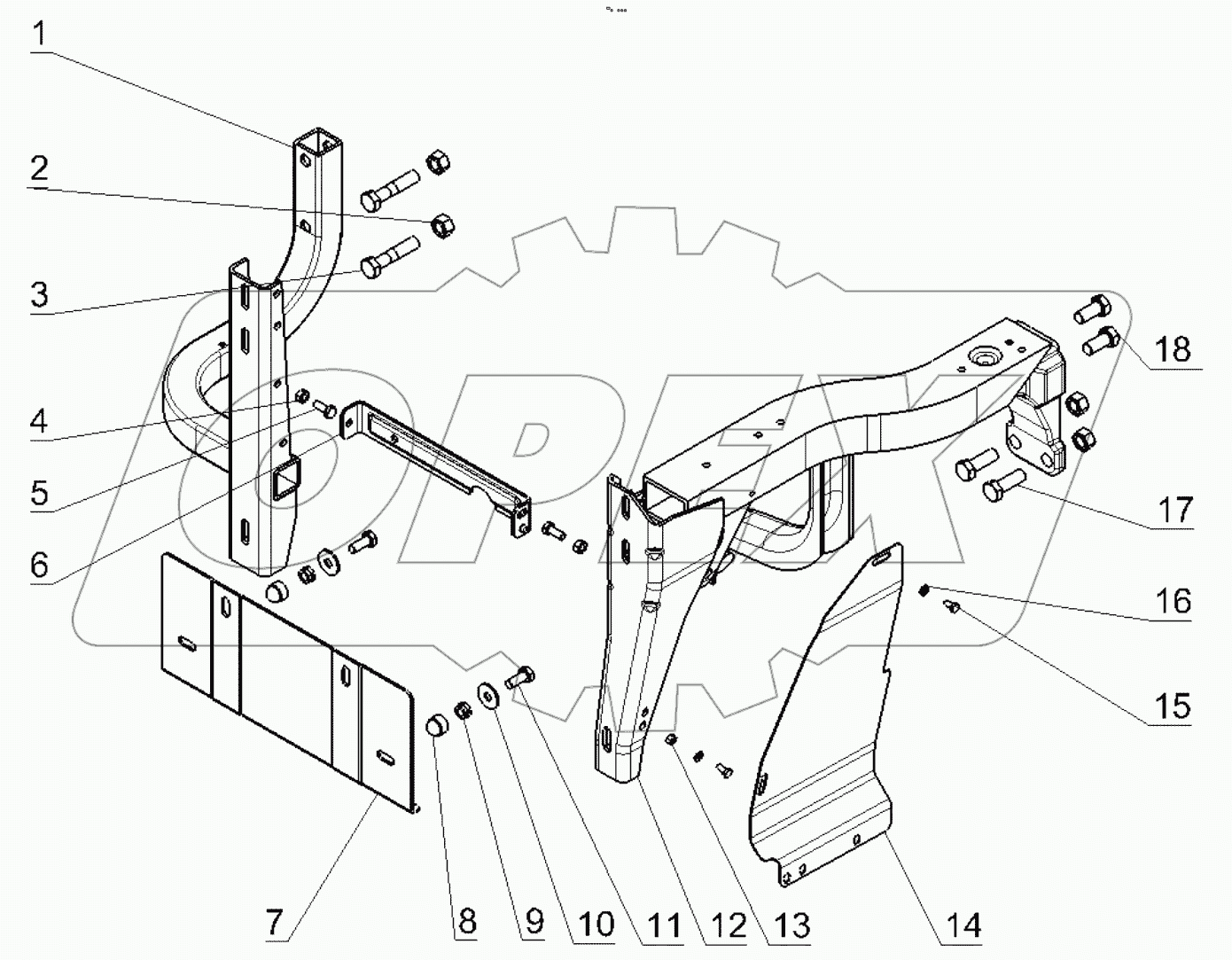  LEFT FOOT PANEL BRACKET