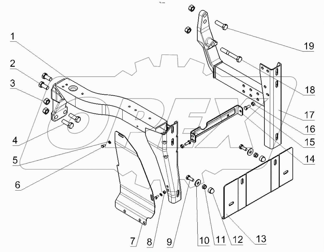 RIGHT FOOT PANEL BRACKET