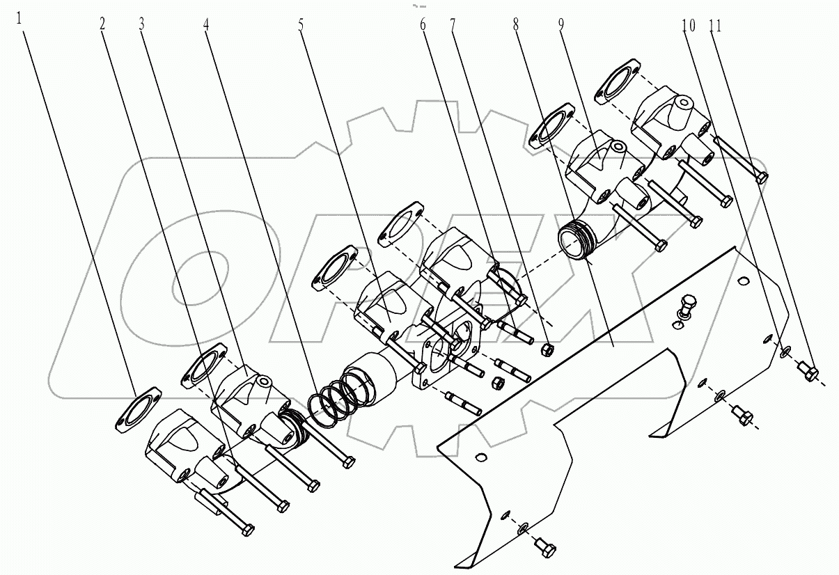  A COMBINED EXHAUST PIPE GRP100110727 300PS
