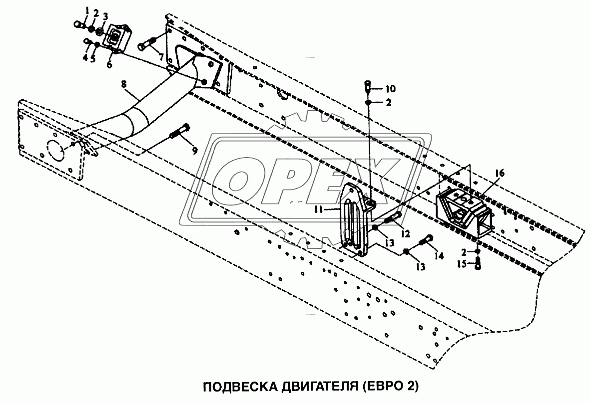 Подвеска двигателя (Евро 2)