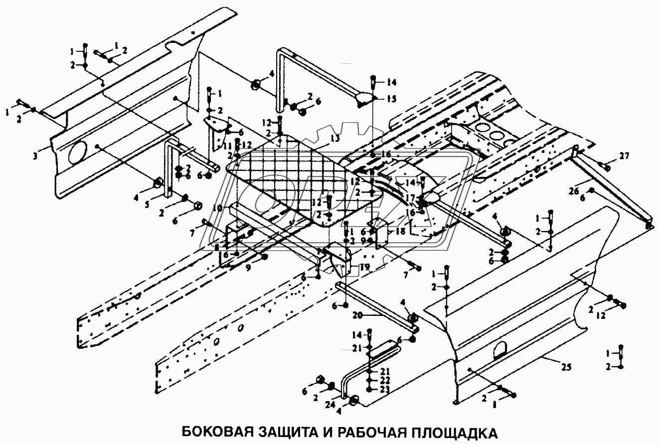 Защита боковая и рабочая площадка