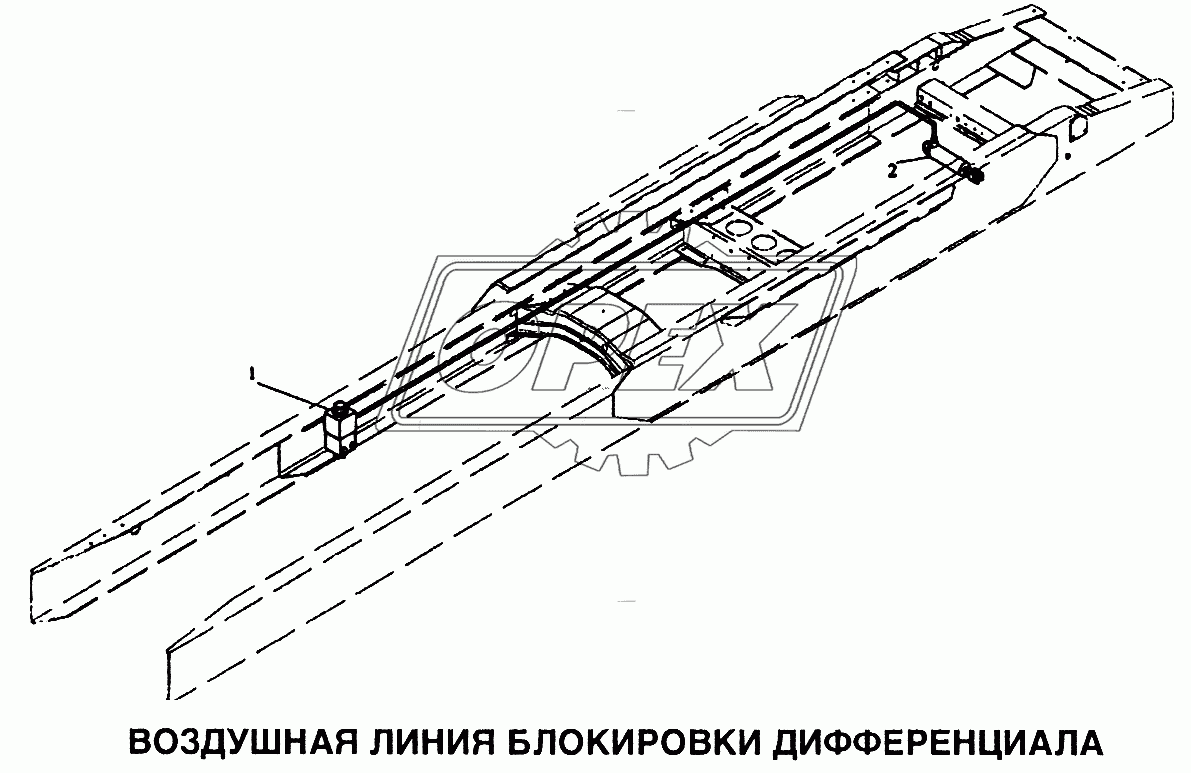 Линия блокировки дифференциала воздушная