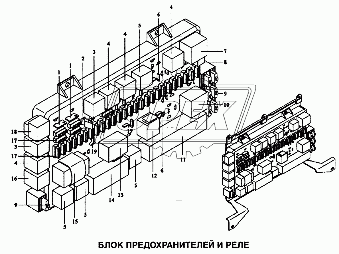 Блок предохранителей и реле 1