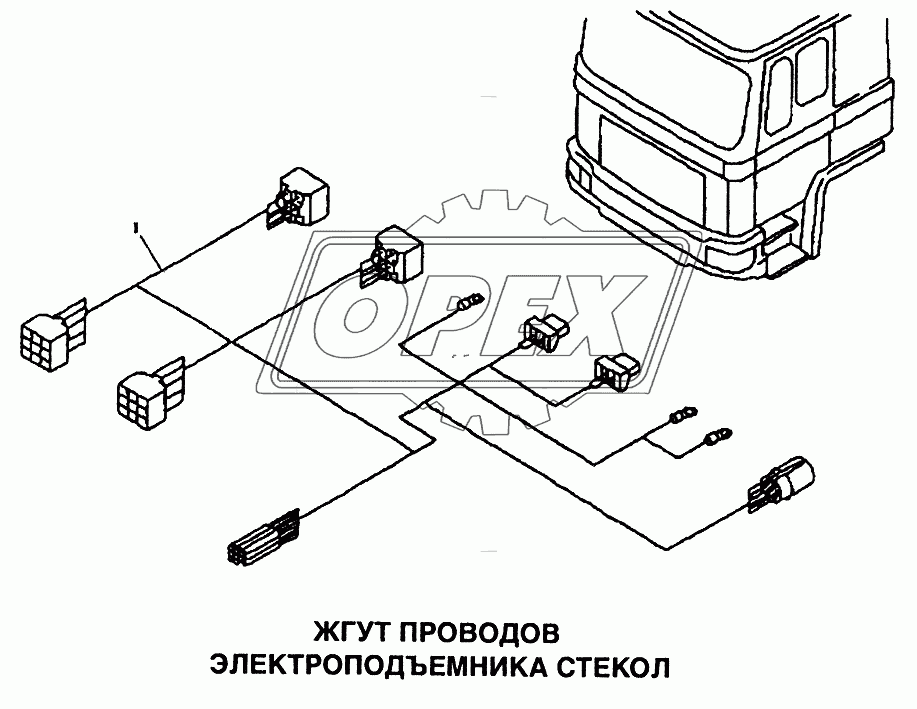 Жгут проводов электроподъемника стекол