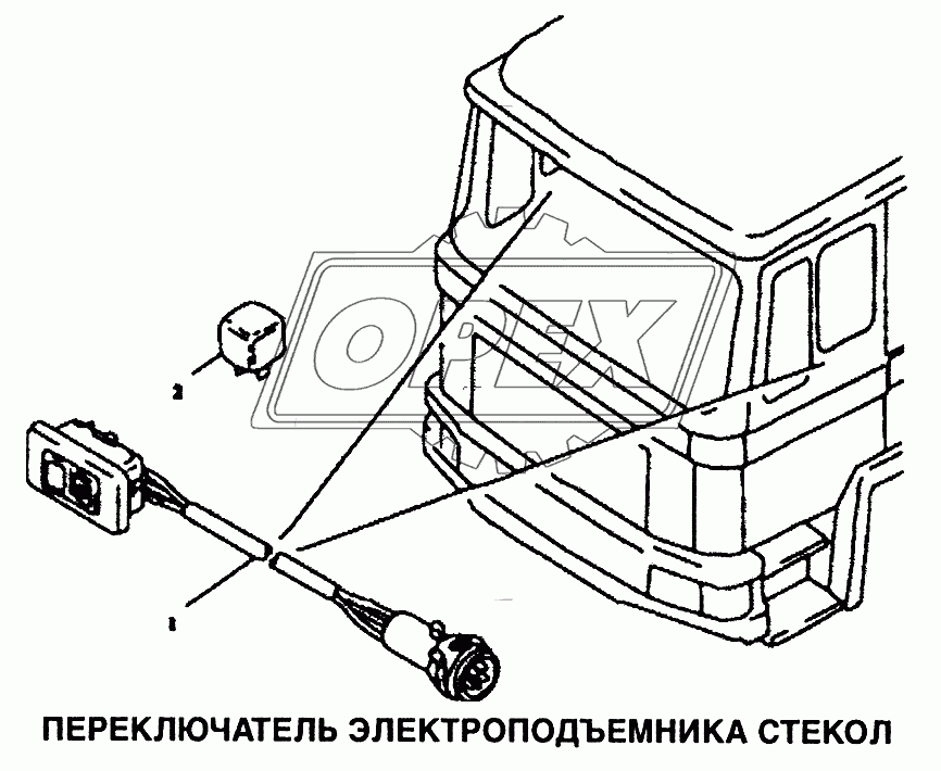 Переключатель электроподъемника стекол