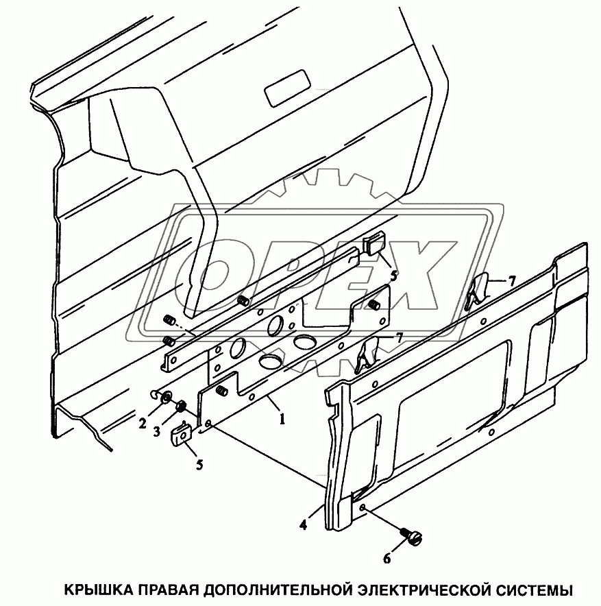 Крышка правая дополнительной электрической системы