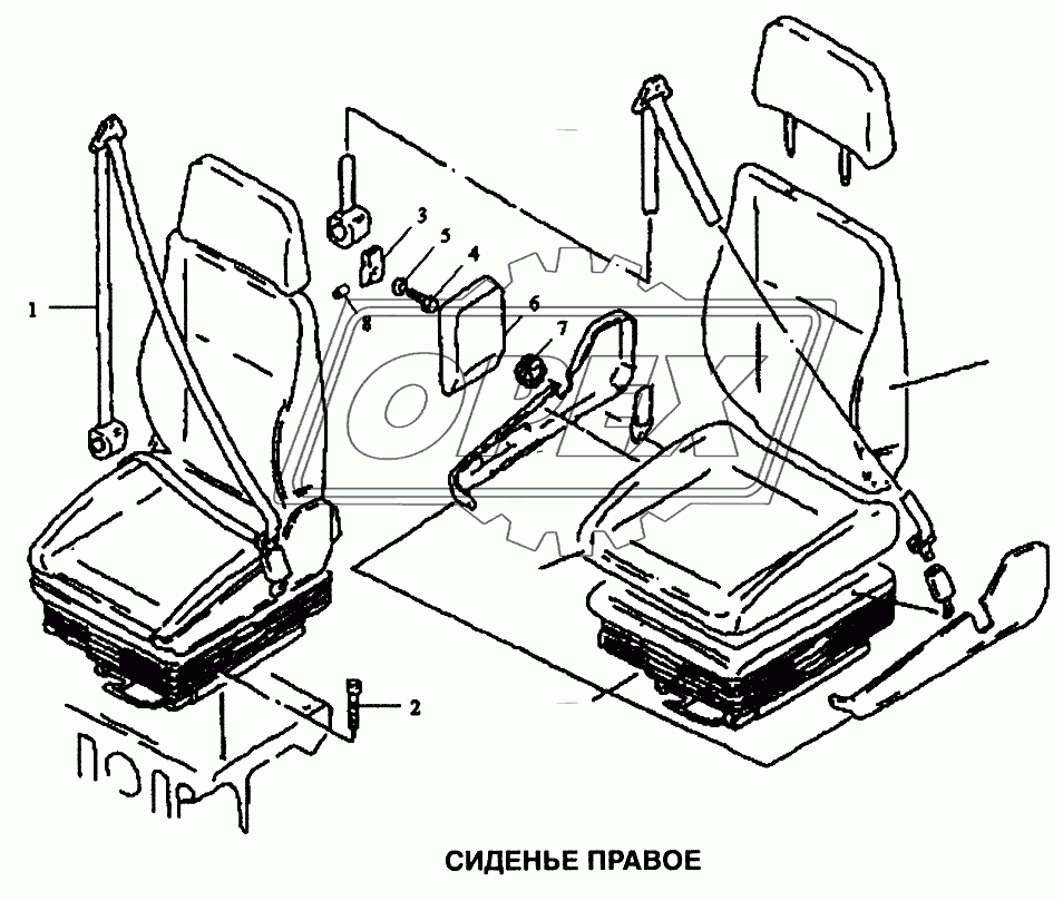 Сиденье правое