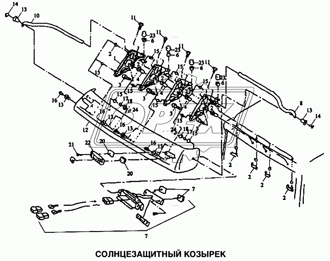 Козырек солнцезащитный