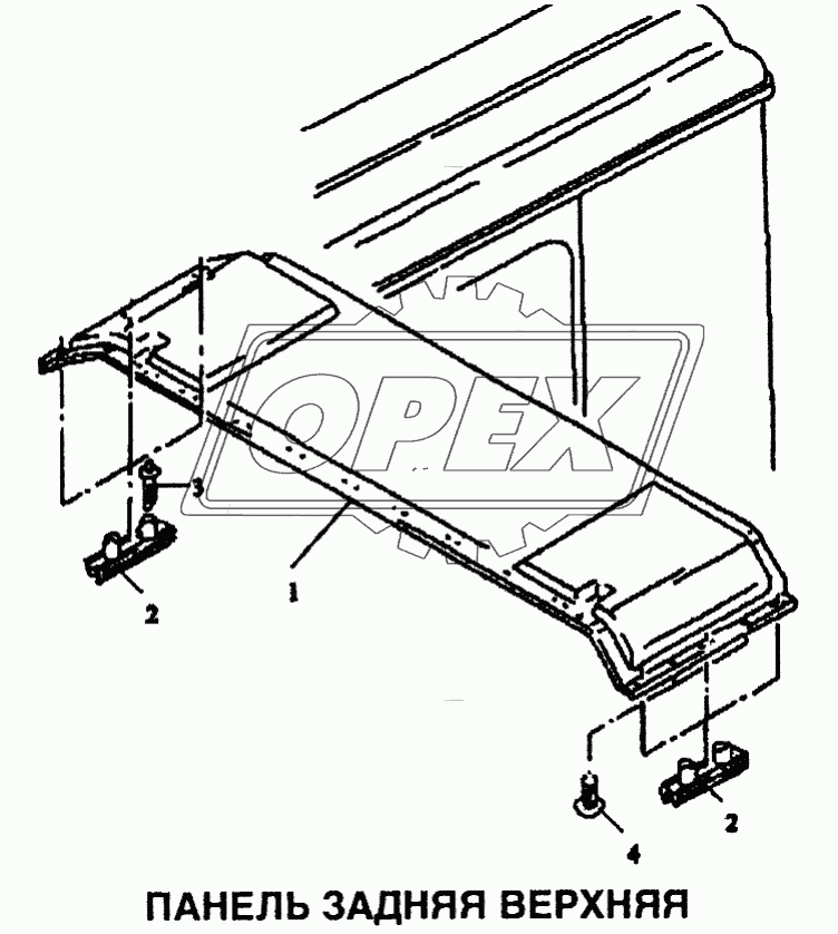 Панель задняя верхняя