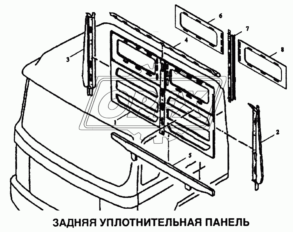 Панель задняя уплотнительная