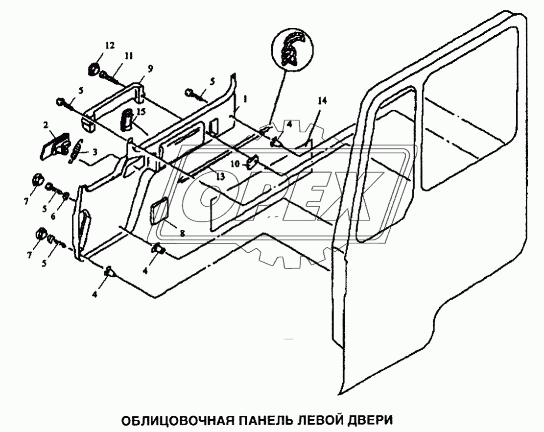 Панель облицовочная левой двери