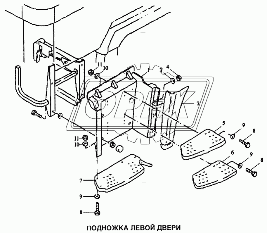 Подножка левой двери