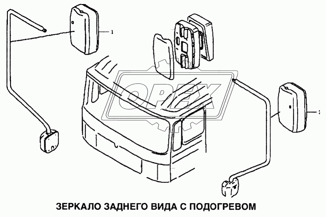 Зеркало заднего вида с подогревом