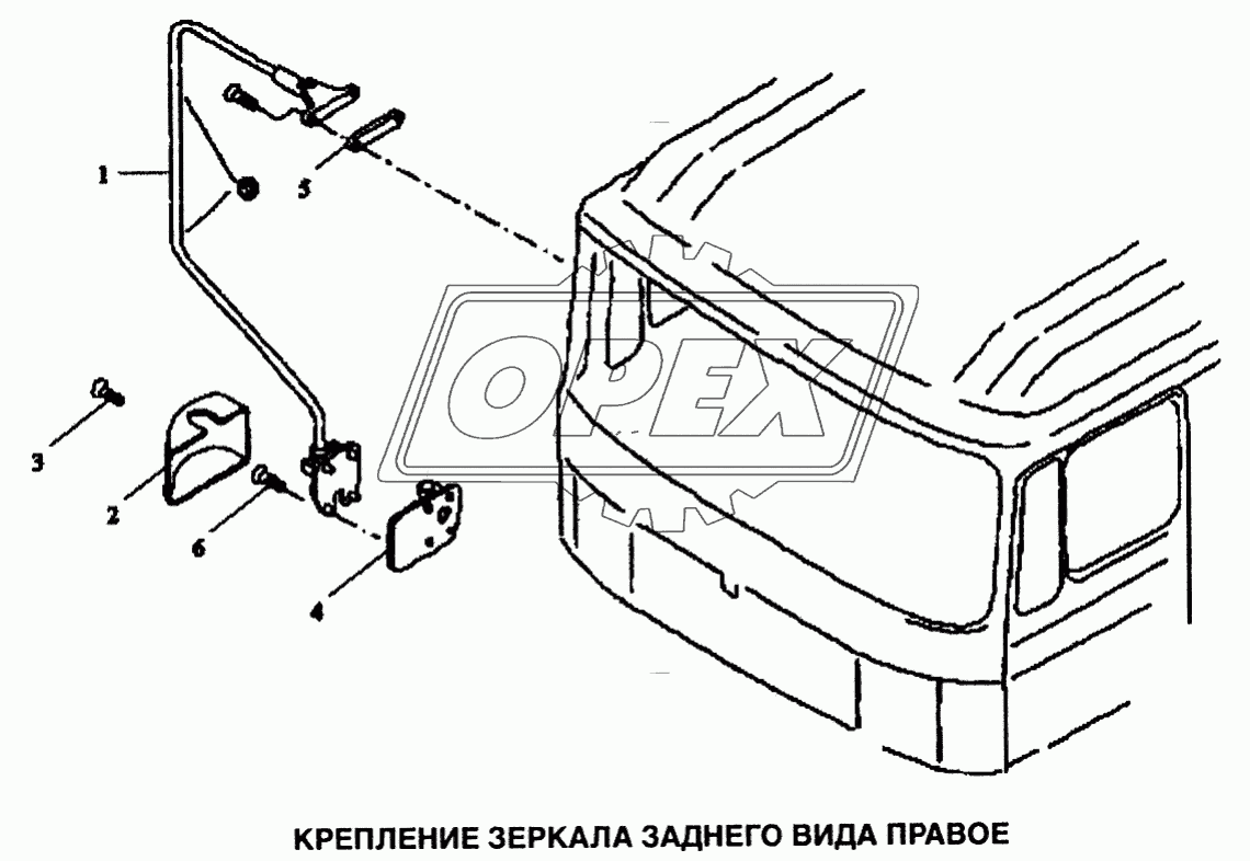 Крепление зеркала заднего вида правое