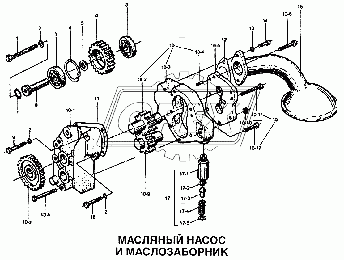 Насос масляный и маслозаборник