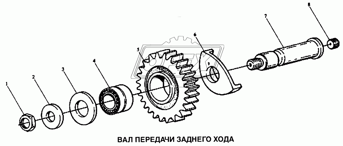 Вал передачи заднего хода