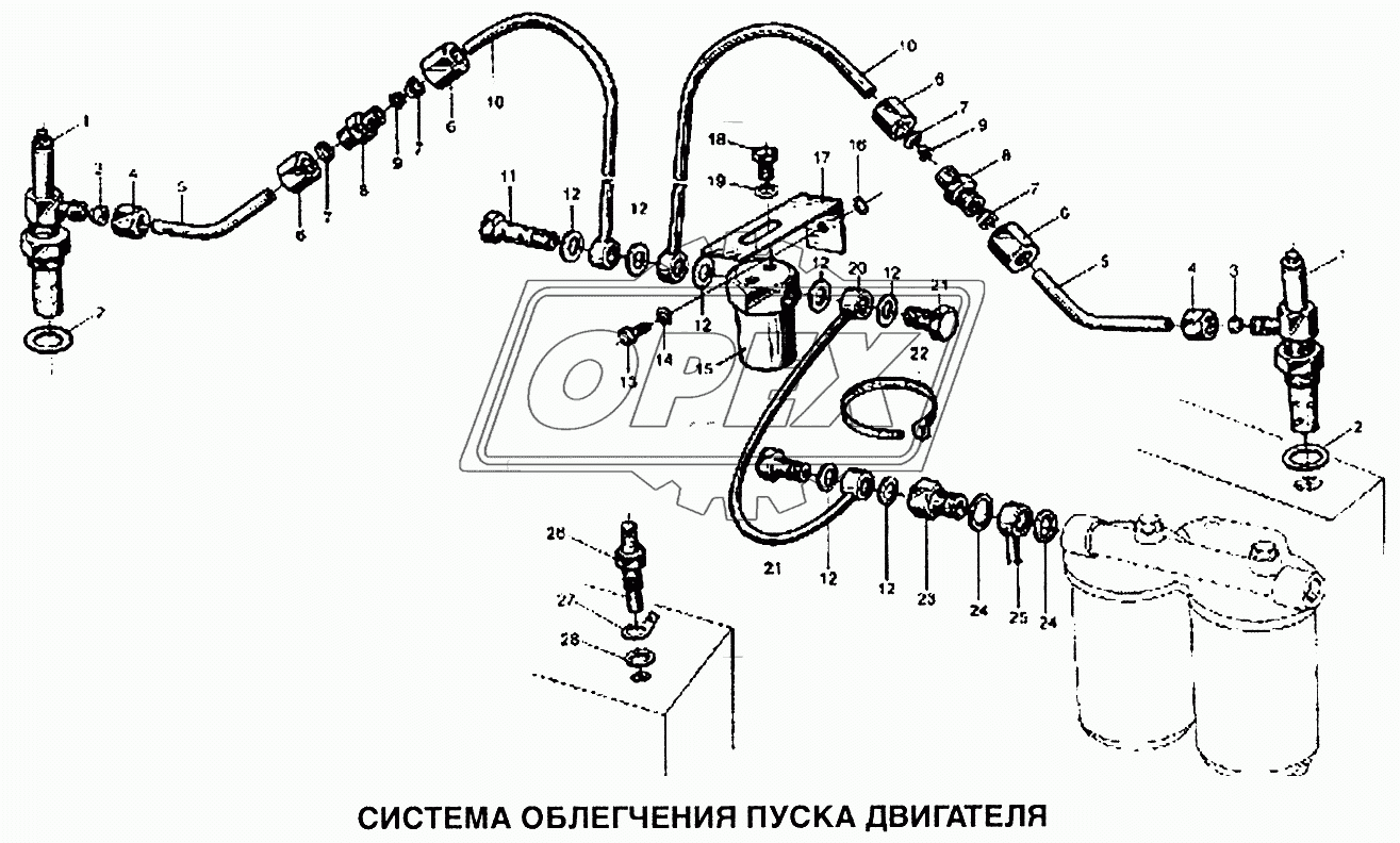 Система облегчения пуска двигателя