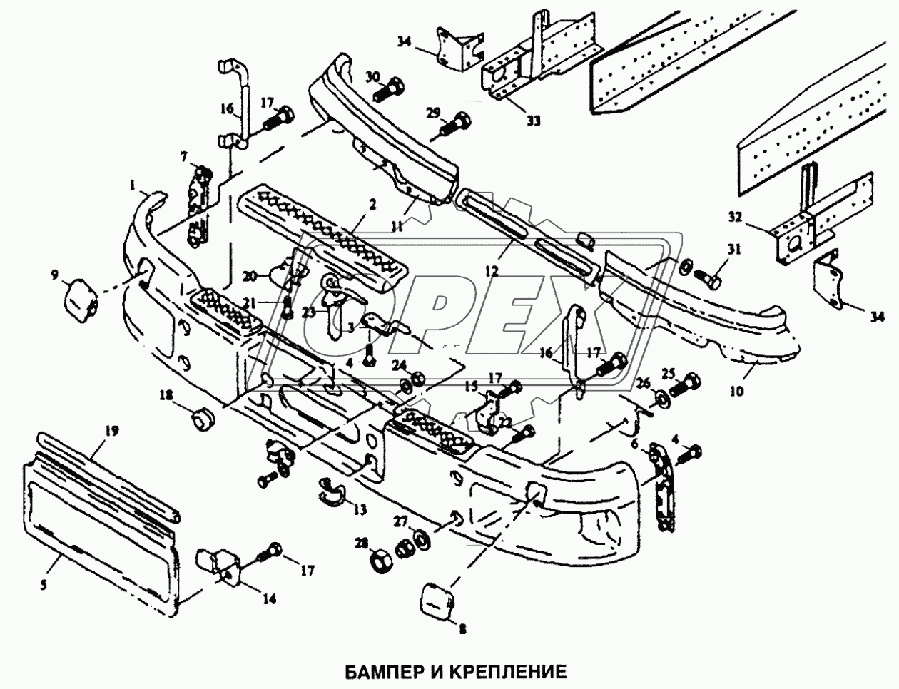 Бампер и крепление