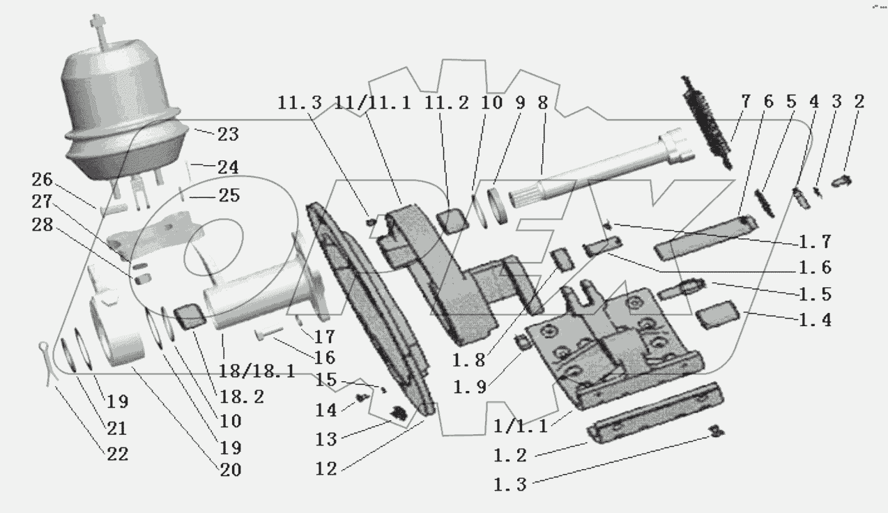  Сборка тормоза;Brake assembly