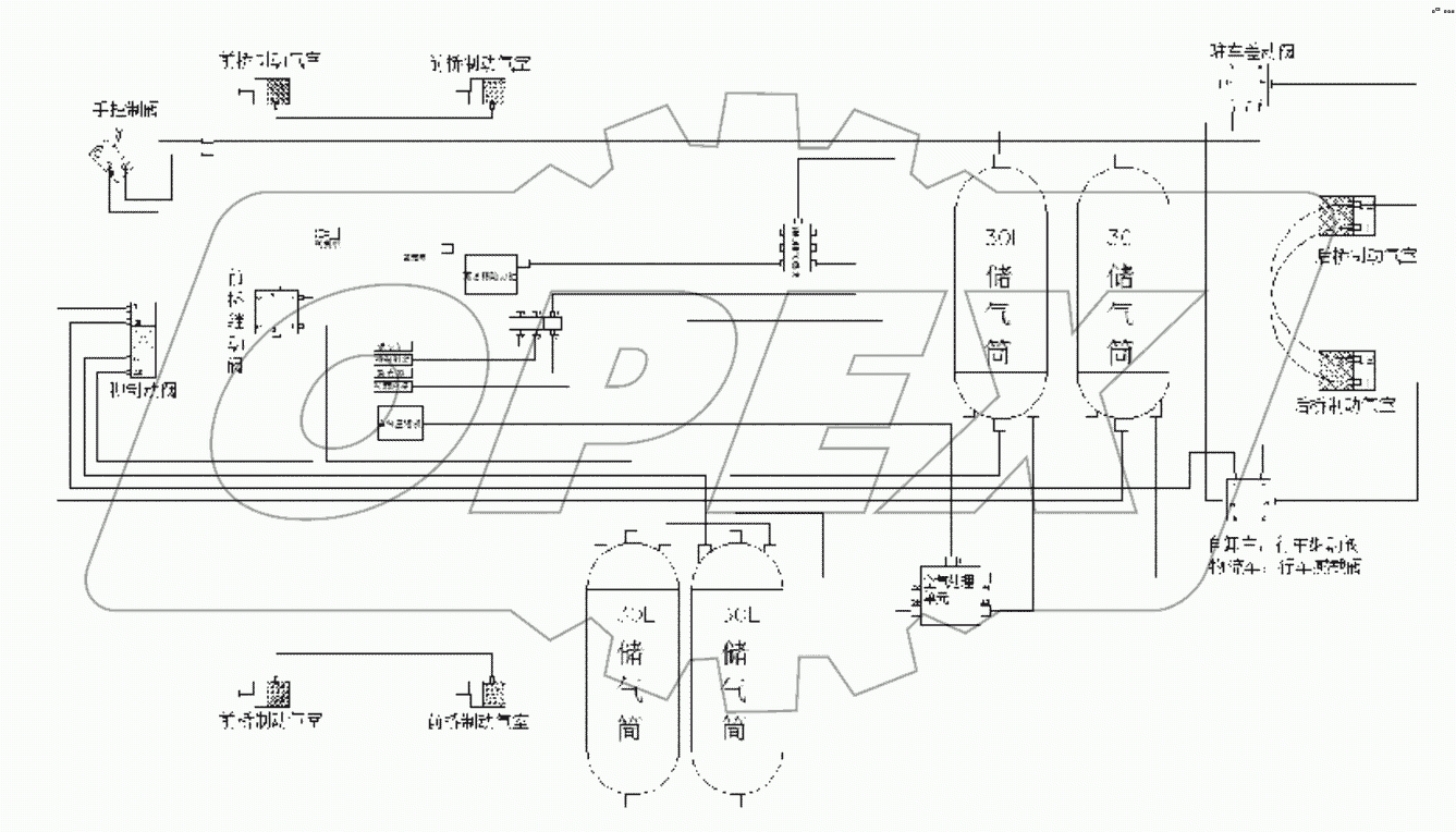  Схема воздушной трубы;Air pipeline diagram