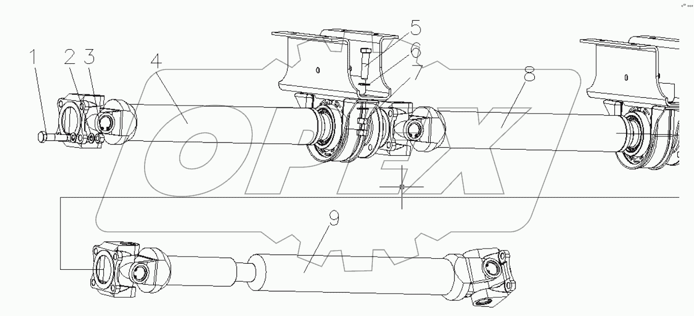  Карданный вал;Propeller shaft
