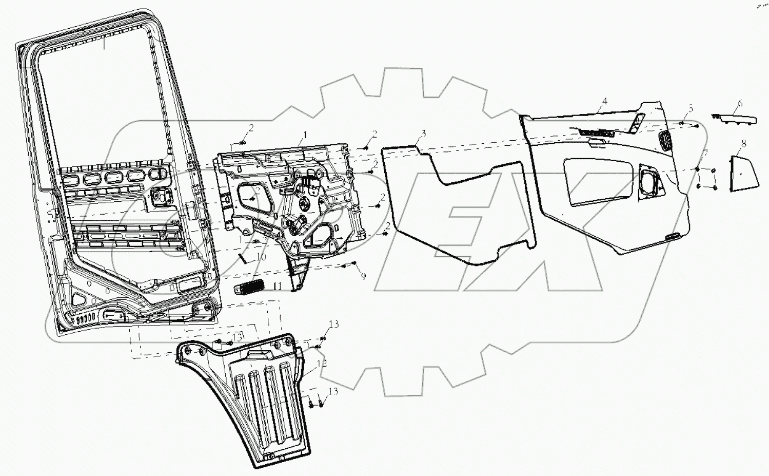  DOOR COVERING LEFT (ELECTROMOTION)