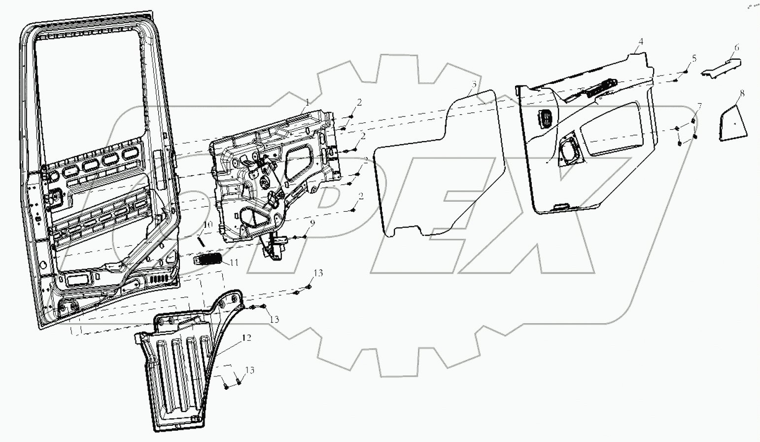  DOOR COVERING RIGHT (ELECTROMOTION)