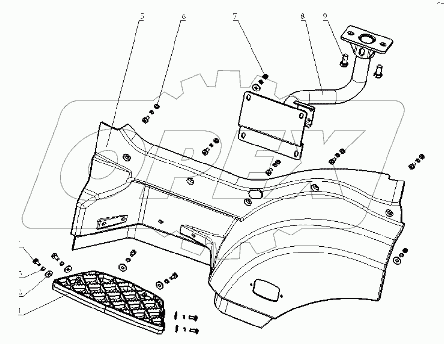  LEFT FOOT PANEL FOR CAB