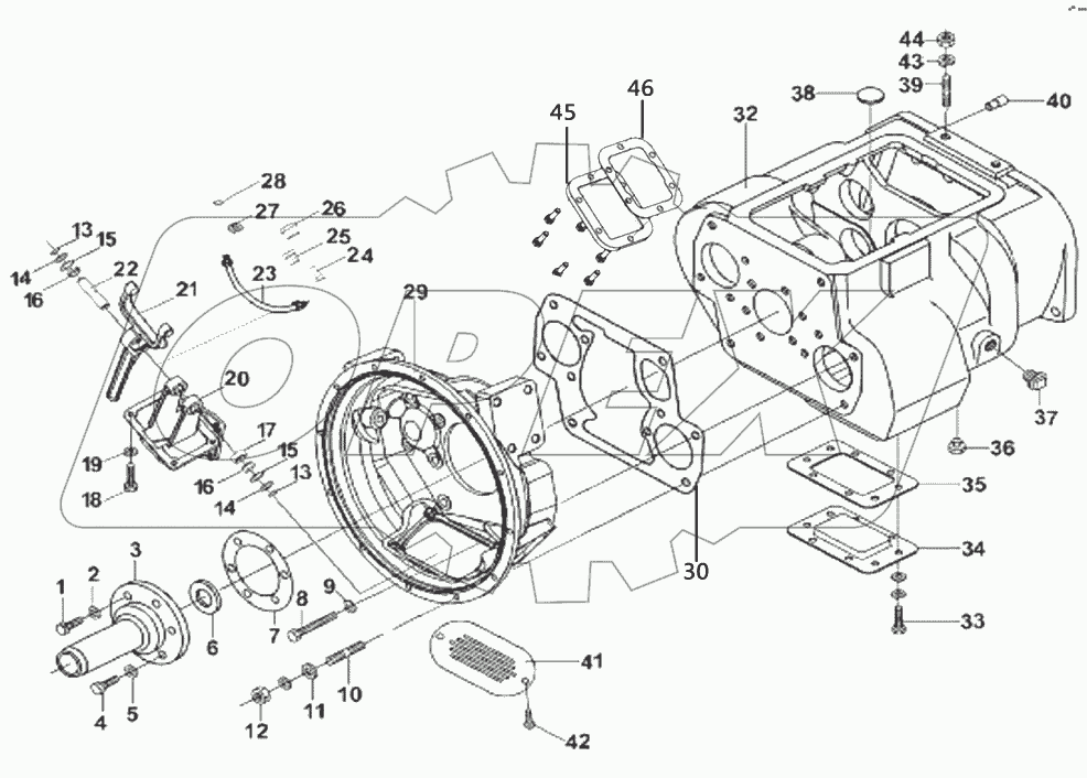  CLUTCH AND TRANSMISSION HOUSING ASSEMBLY