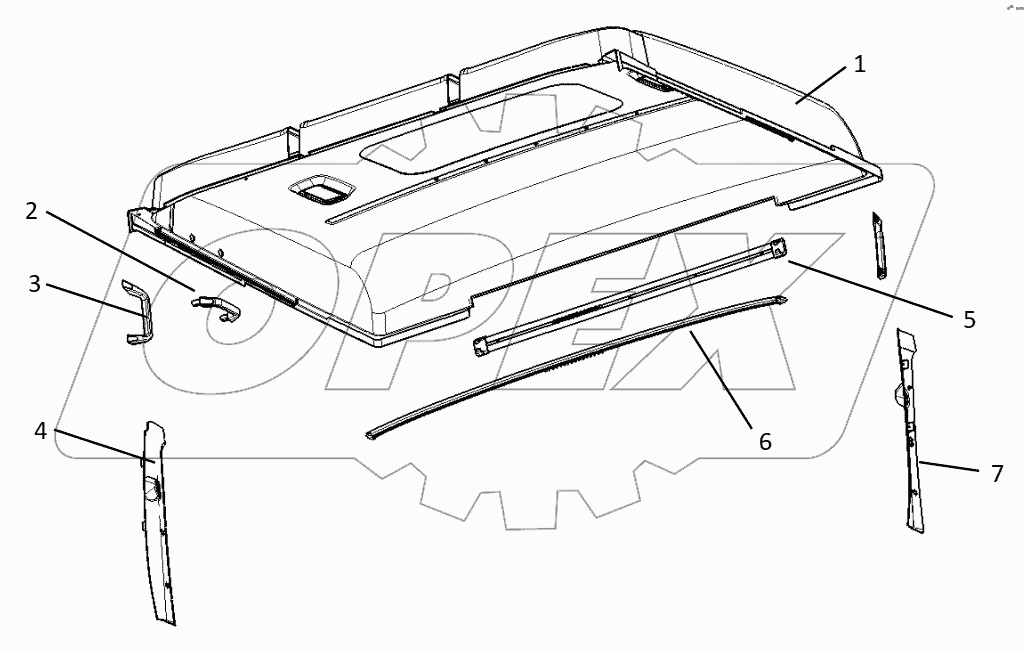  HIGH-ROOF CAB INTERIOR TRIM PANEL