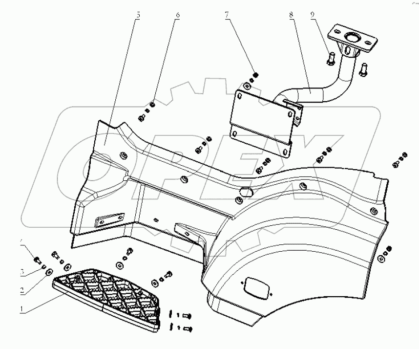 RIGHT FOOT PANEL FOR CAB
