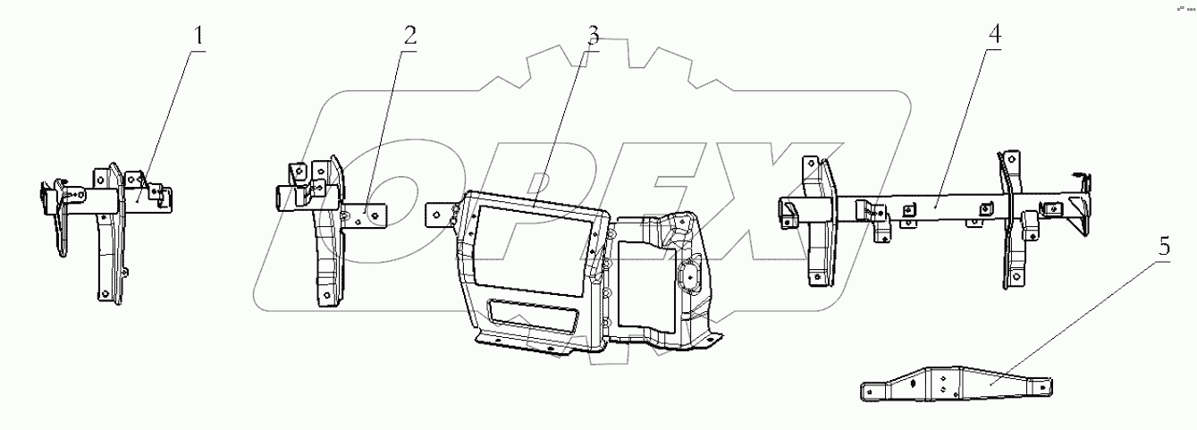  DASHBOARD LH, RH AND LOW RIGHT BRACKET