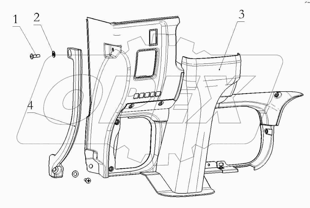  DRIVER KNEE BOLSTER ASSY