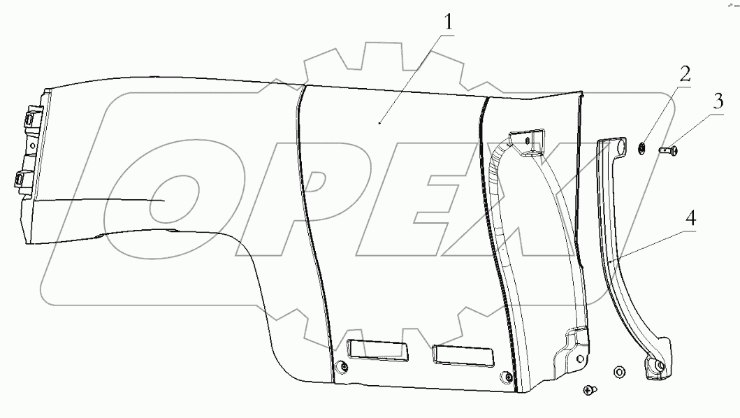  PASSENGER KNEE BOLSTER ASSY