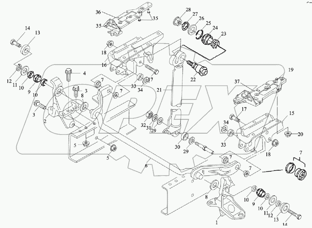  CAB TILTING MECHANISM L.H. DRIVE VEHICLE