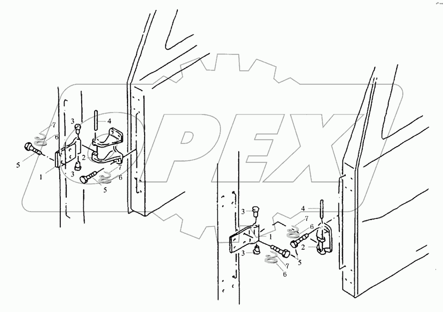 DOOR HINGE LEFT AND RIGHT