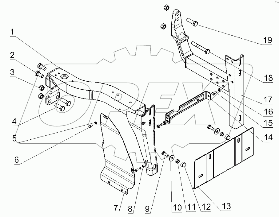 RIGHT FOOT PANEL BRACKET