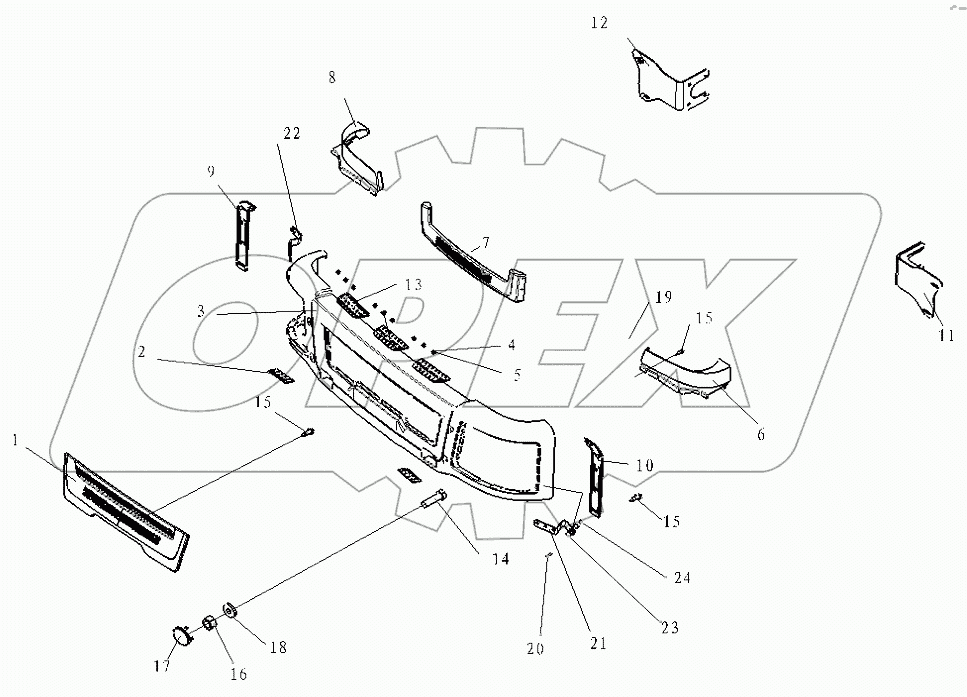 BUMPER AND FRONT BRACKET