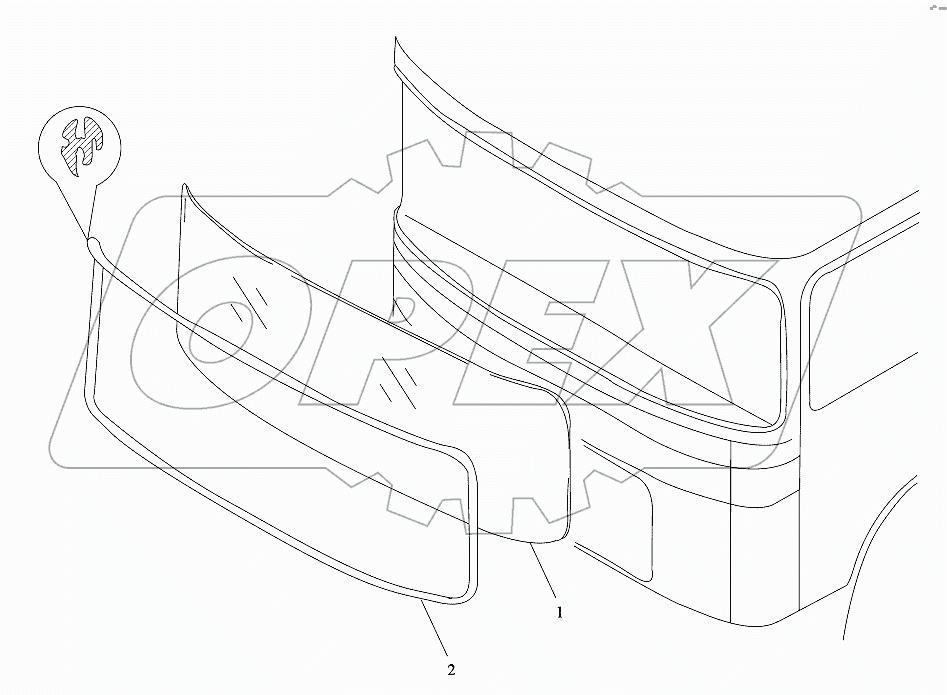 FRONT WINDSHIELD ASSEMBLY