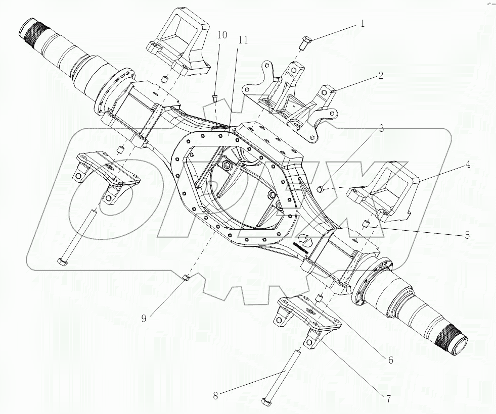 HOUSING MIDDLE AXLE