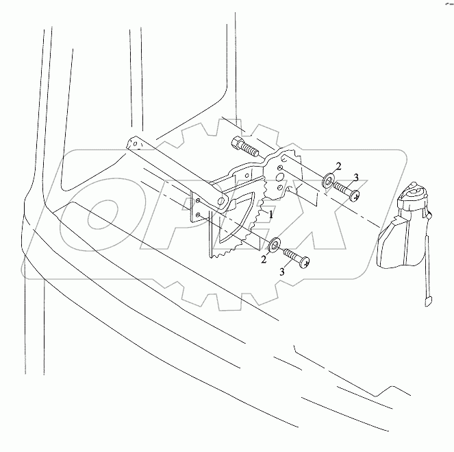 DOOR WINDOW LIFTER RIGHT OPERATED