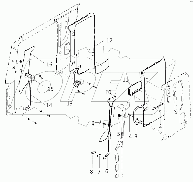  THE INTERIOR TRIM ASSEMBLY