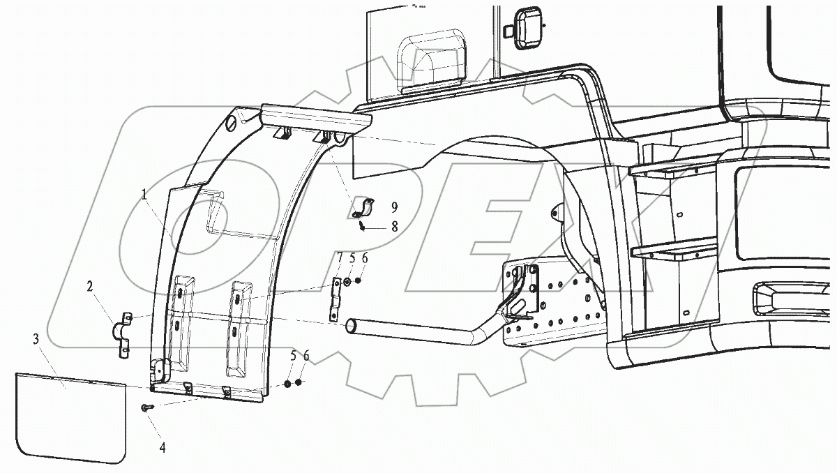  Fender right behind cab