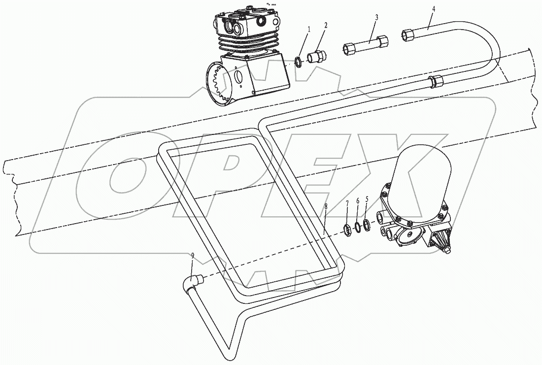  Air compressor outer line