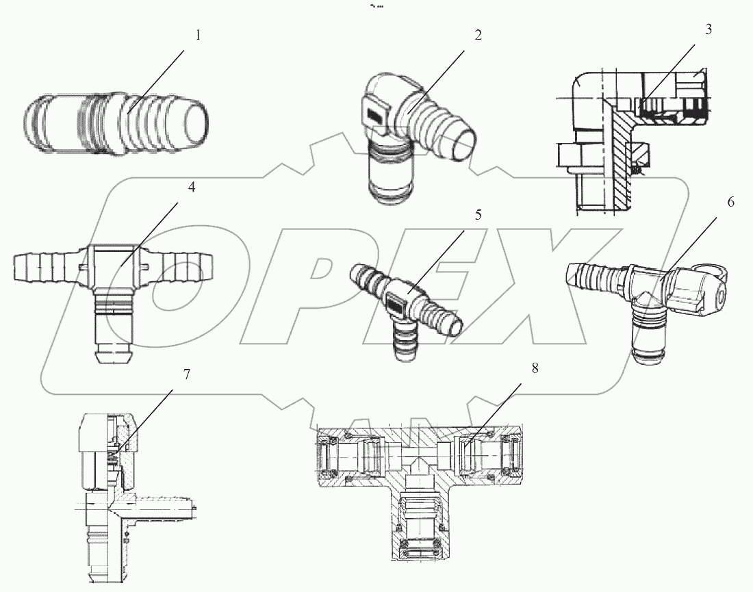  Connecting parts, line & nipple joint