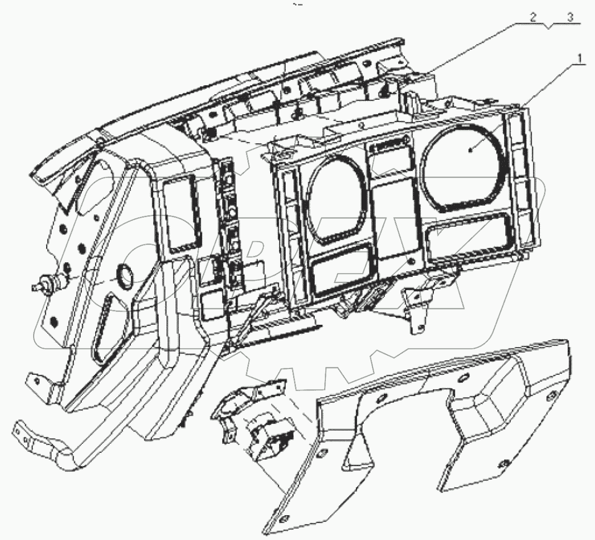  Combination gauge assy with frame