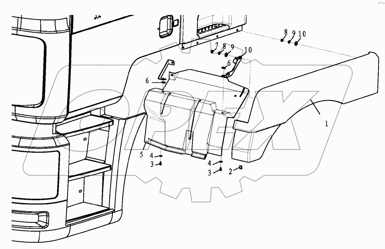  Левое крыло;LEFT FENDER